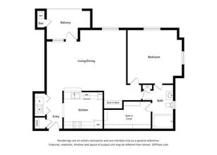 One Bedroom (A5) 0620 floor plan